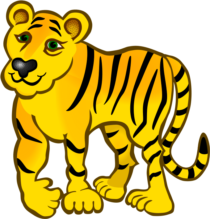 Medium Image - Tiger Coloured (769x800), Png Download