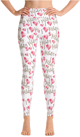I Heart Pilates High Waisted Leggings - Yoga Pants Blue (480x480), Png Download