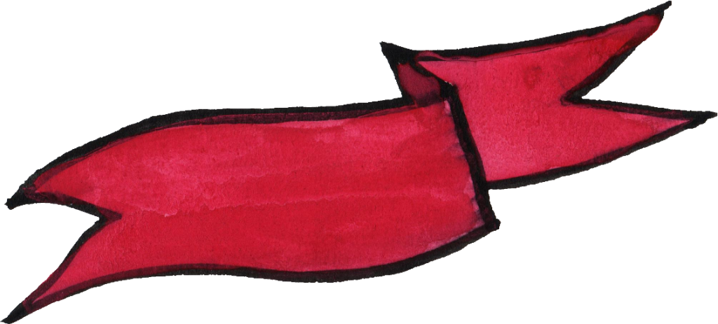 Png File Size - Red Watercolor Banner Png (1024x463), Png Download