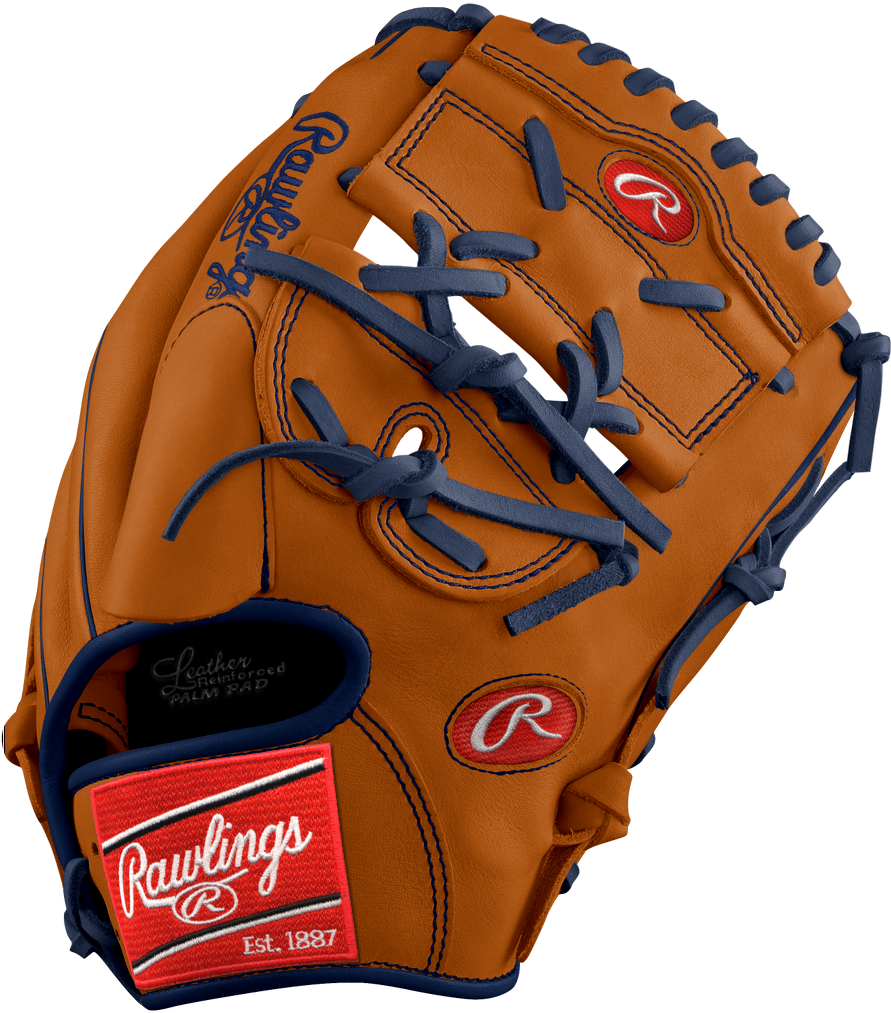 Picture Of 12" Heart Of The Hide Custom - Rawlings White/red Custom Glove (890x1024), Png Download