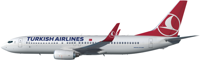 Turkish Airlines Logo Png - Fly Dubai Plane Png (1000x445), Png Download