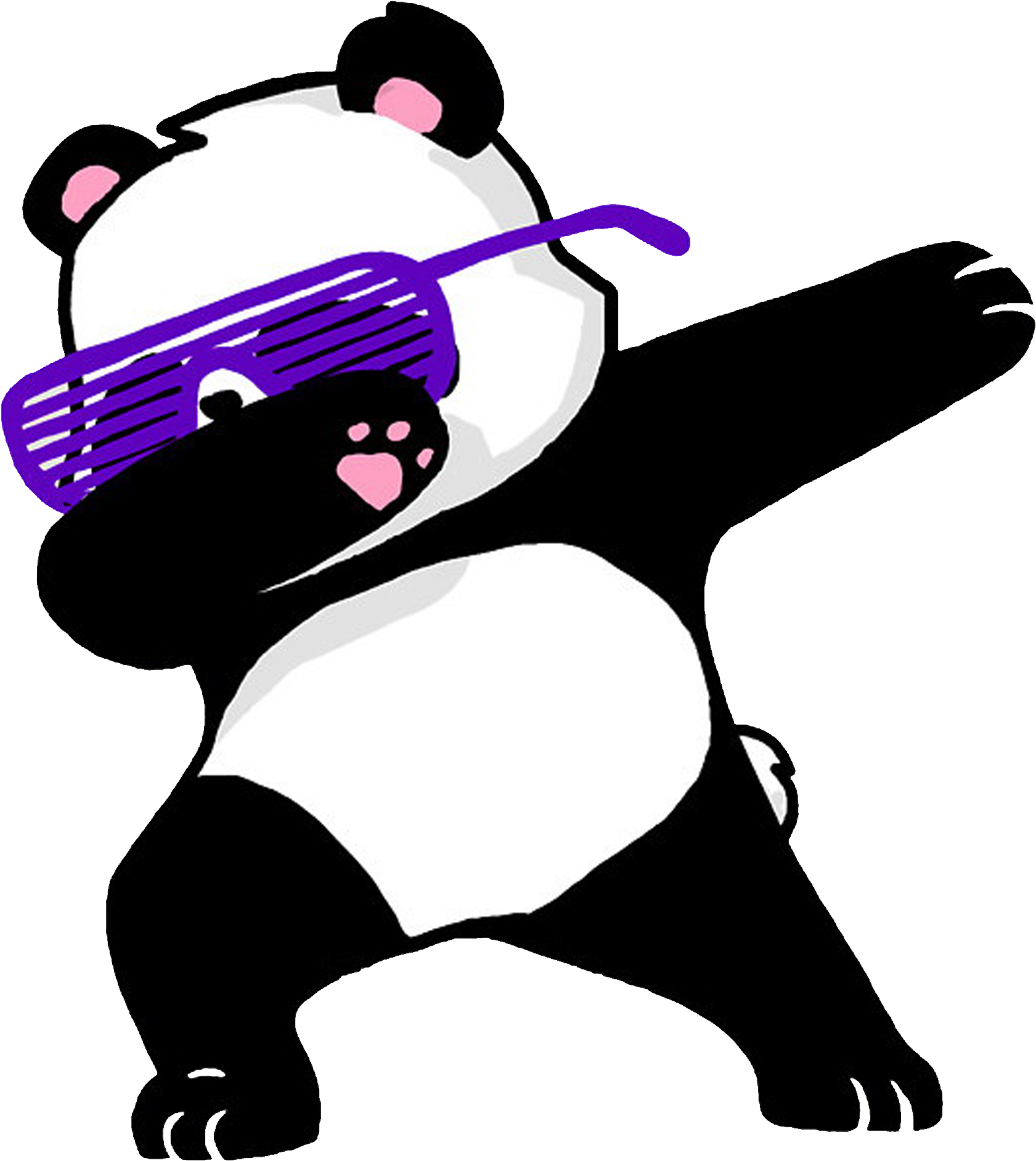 Dabbing Panda Mug Clipart - Dabbing Panda Fun Cartoon (2400x3200), Png Download