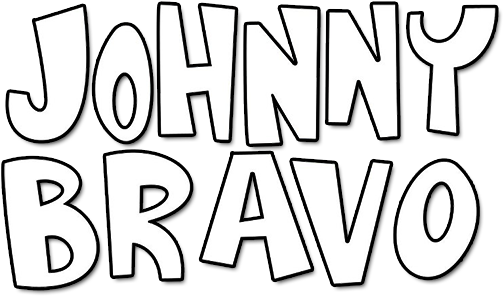 Johnny Bravo Image - Line Art (800x310), Png Download