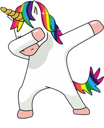 Dab Unicorn Dabbing Santa Pillow Cases - Unicornio Haciendo El Dab (450x450), Png Download