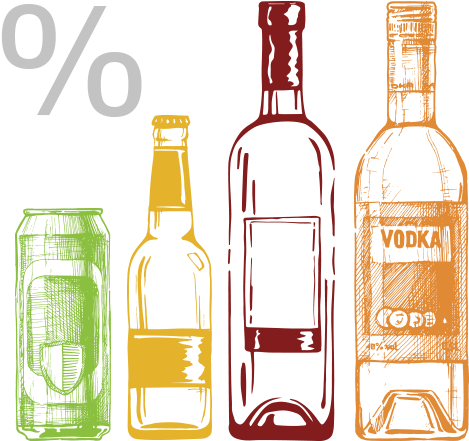 The History Of Liquor Sunrise House Percentages - Vodka Vector (500x500), Png Download