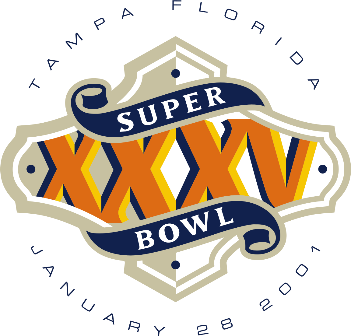 Superbowl Xxxv - Nfl Super Bowl Xxxv (1071x1024), Png Download