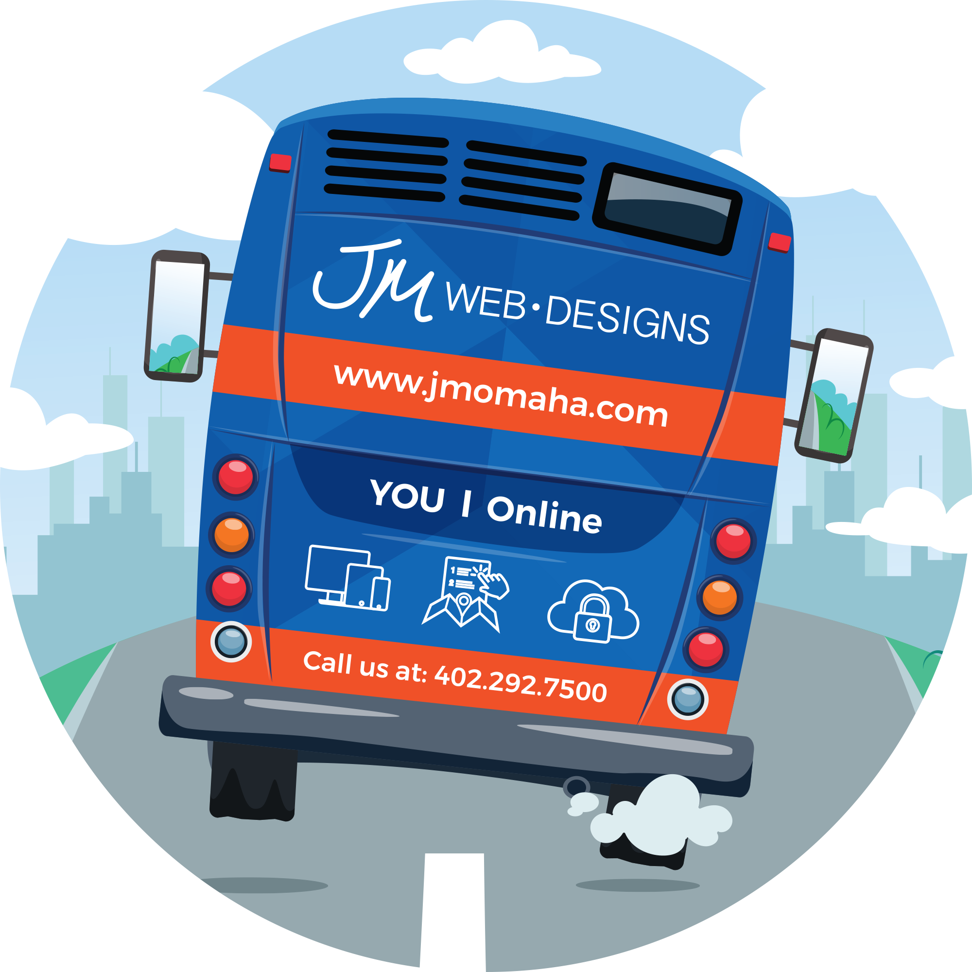 Jm Ad On Omaha Metro Bus - Bus (2000x2000), Png Download