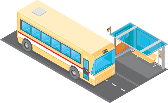 Bus Stop Icon - Bus (590x362), Png Download