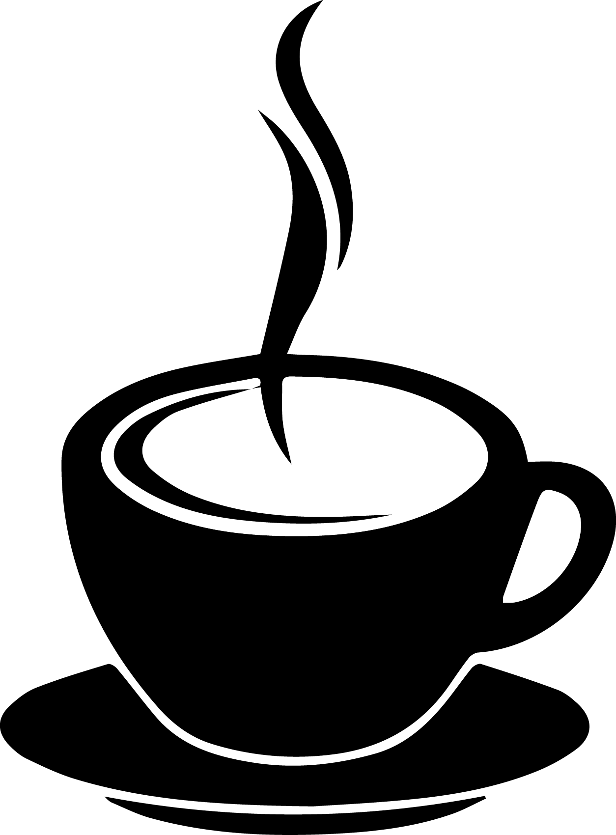 Go To Image - Coffee Cup Silhouette (1254x1700), Png Download