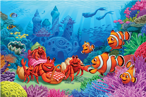 Clown Fish Greeting - Keeping Busy Clown Fish Greeting 60 Piece Sequenced (500x500), Png Download