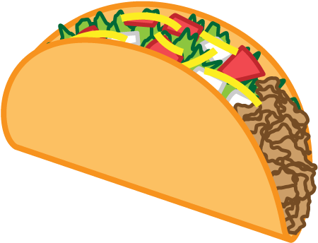 Taco Clipart Free Clipart Images - Let's Taco Bout It Rectangular Belt Buckle, Pale Blue/dark (500x420), Png Download