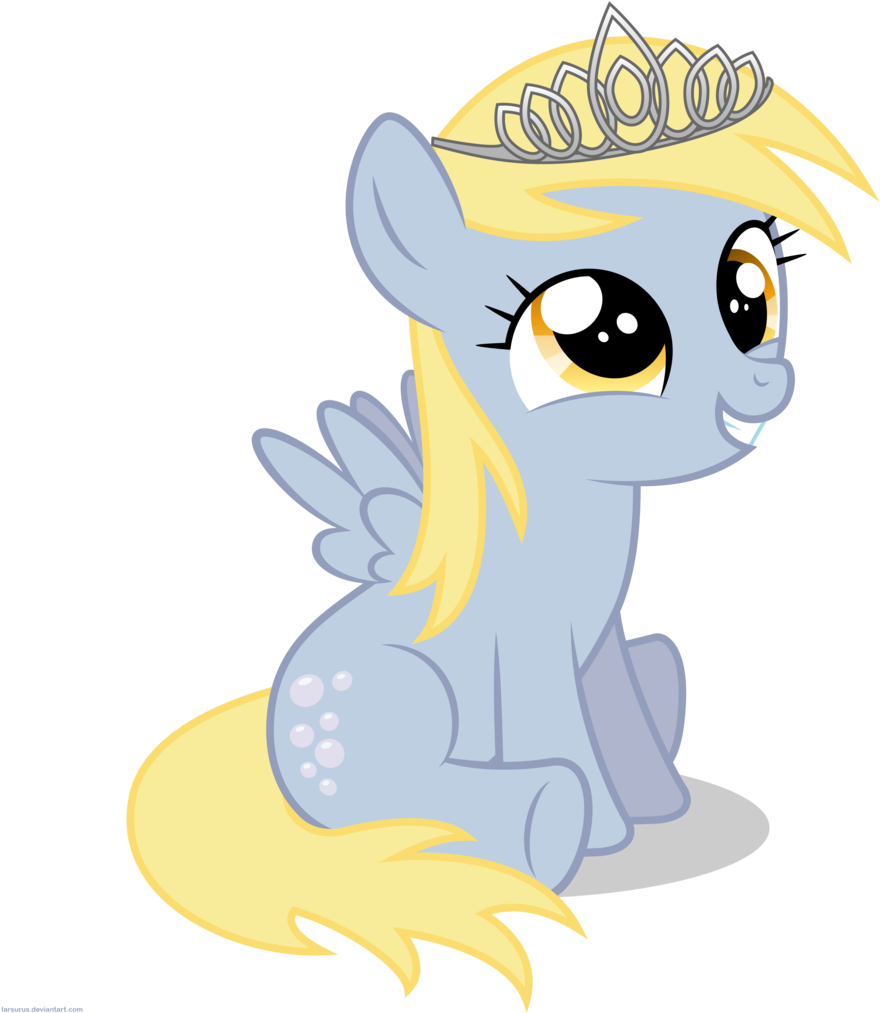 Larsurus, Derpy Hooves, Filly, Safe, Simple Background, - Princess Derpy My Little Pony (1024x1024), Png Download