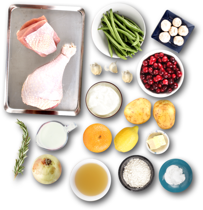 Thanksgiving Dinner - Blue Apron Foods Transparent (685x700), Png Download
