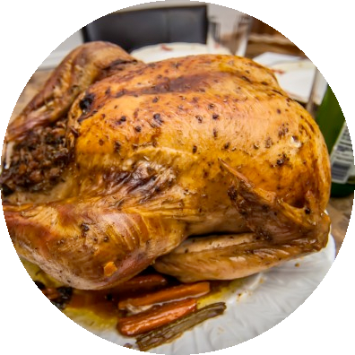 Thanksgiving Dinner - Davila's Bbq - Mesquite Smoked Turkey (396x396), Png Download