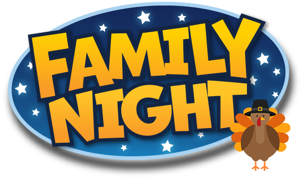 Family Thanksgiving Dinner - Family Night (600x357), Png Download