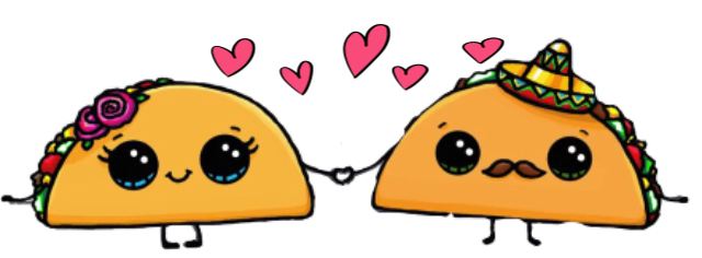 Png Royalty Free Popular And Trending Stickers On Picsart - Dibujos De Tacos Kawaii (640x236), Png Download