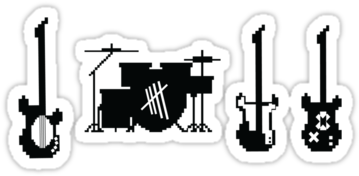 Music - 5sos Stickers Tumblr Png (375x360), Png Download