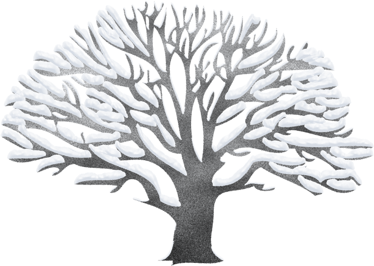 Winter Tree Ping Clipart Banner Royalty Free Stock - Winter Tree Clipart Png (1249x897), Png Download