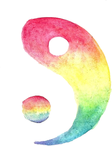 59 Images About Png On We Heart It - Yin Yang Watercolor Png (500x545), Png Download