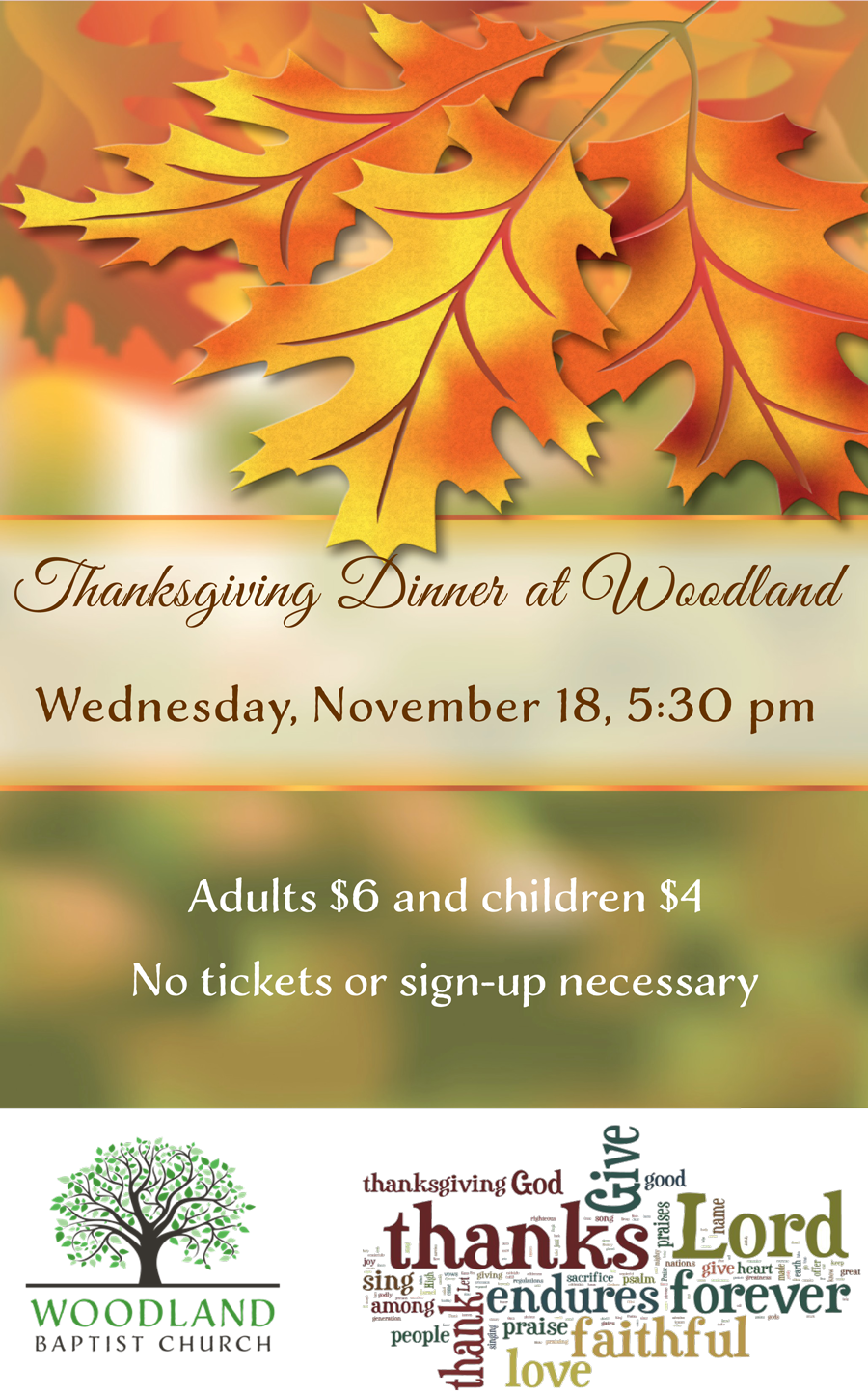 2015 Thanksgiving Dinner Poster - Shalimar United Methodist Church (900x1445), Png Download