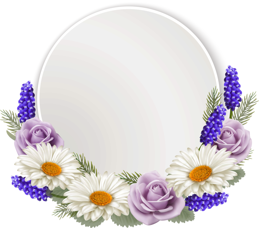 Disk Vector Flowers, Flower Clipart, Wreath Watercolor, - Greeting Card (877x772), Png Download