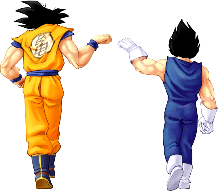 Y De Segunda Mano Es Carita Conseguirla Completa - Goku And Vegeta (850x736), Png Download