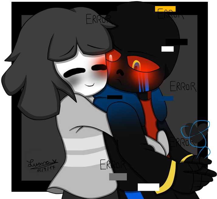 Sans X Frisk Comic [o N H O L D] - Error Sans X Frisk (720x720), Png Download