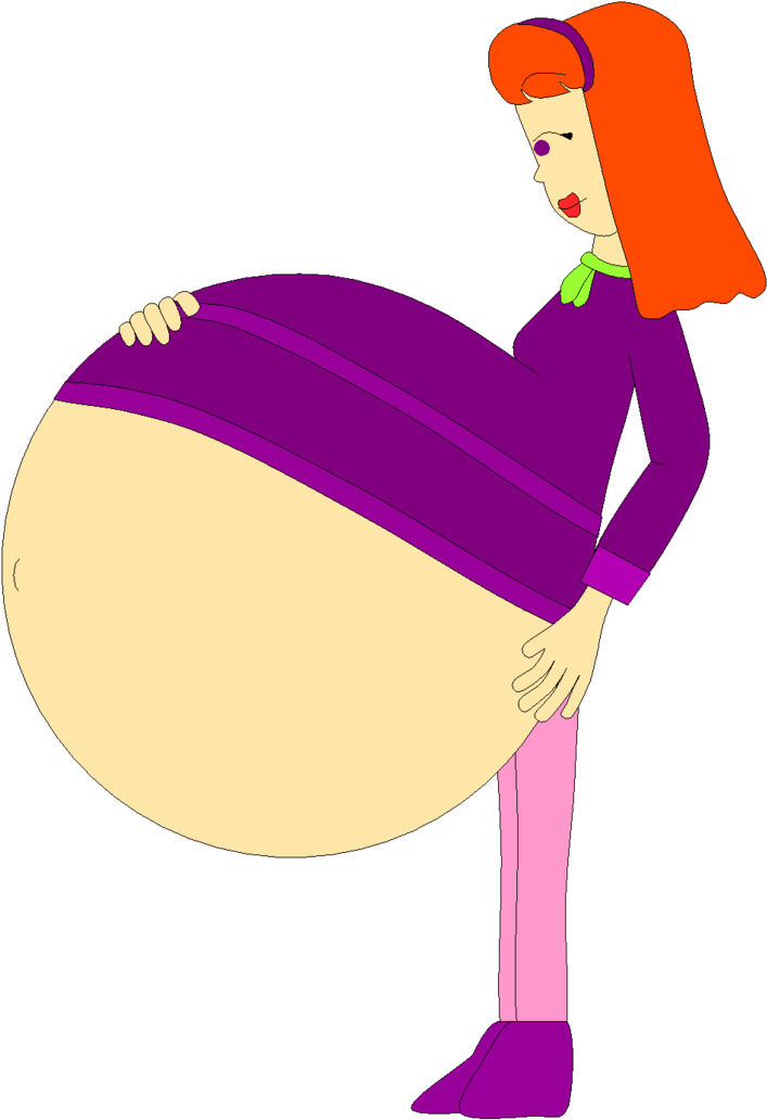 Collection Of Free Bellied Clipart Download On - Pregnant Daphne Scooby Doo (769x1040), Png Download