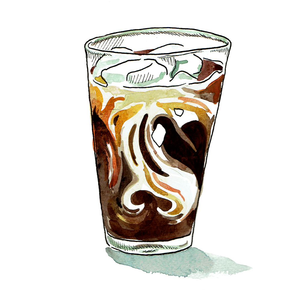 For Web Cori Lin - Coffee White Background (1000x1001), Png Download