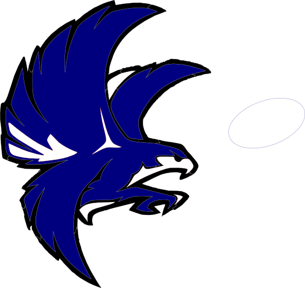 Small - Blue And White Falcon (600x567), Png Download