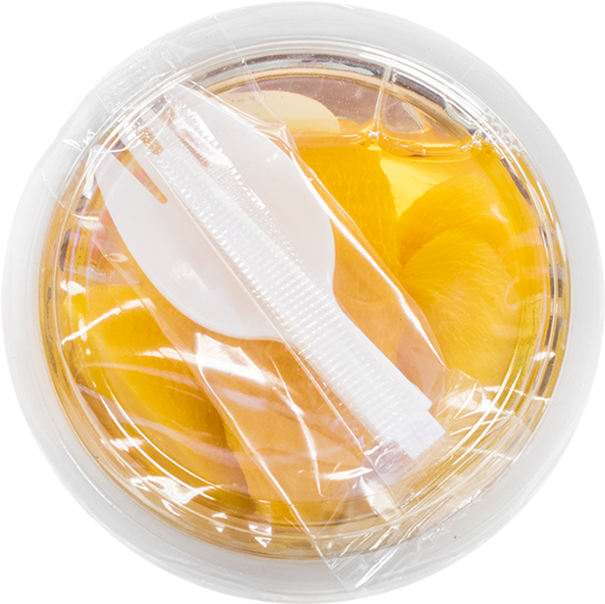 Yellow Peach Fruit Cup In Light Syrup 8 Oz - Cup (1000x1000), Png Download