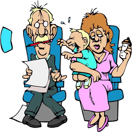 Child-free Flights In The Future - Skrikande Barn På Flyg (560x551), Png Download