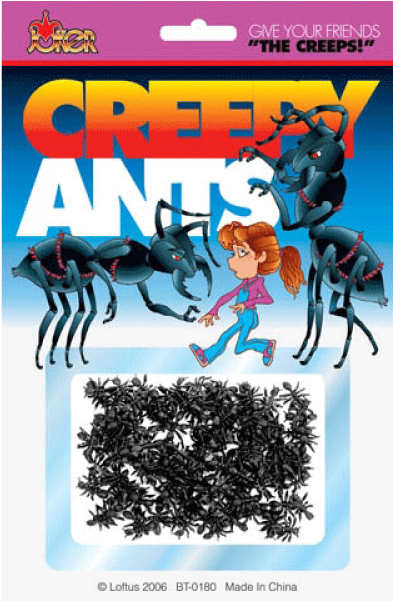 Creepy Ants - Fake Creepy Insects Set Spiders Ants And Flies Gag (600x600), Png Download