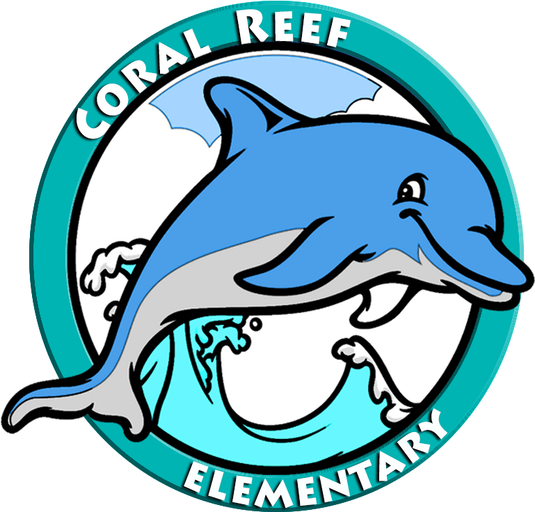 Dolphin Emblem Round - Coral Reef Elementary Logo (864x789), Png Download