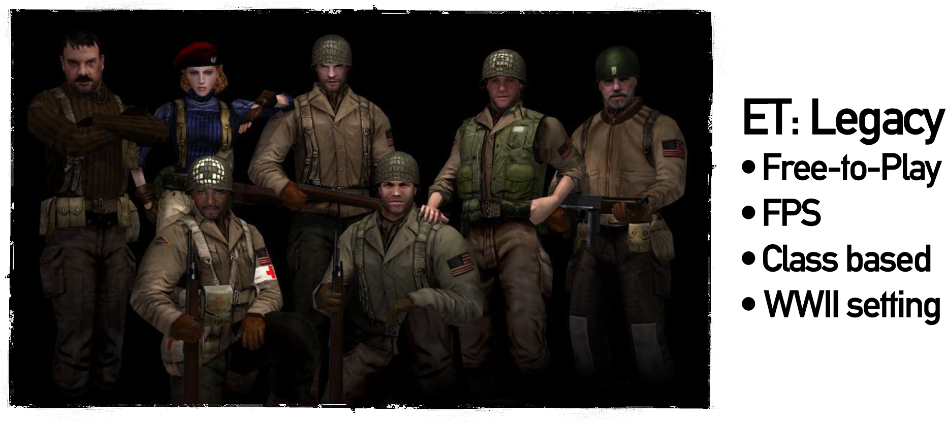 Et3 - Wolfenstein Enemy Territory Team Axi (2000x833), Png Download