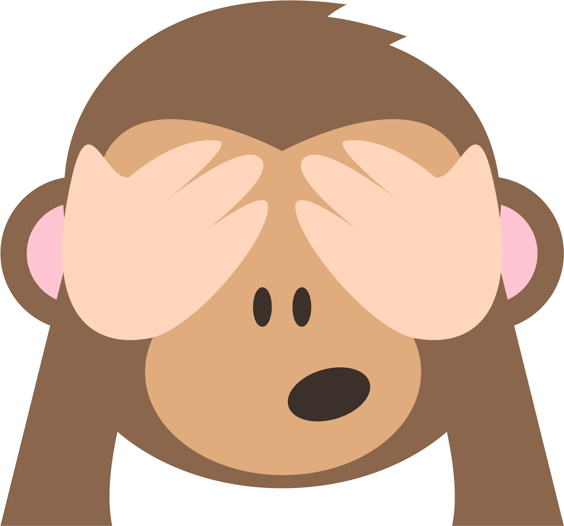 Open - See No Evil Monkey Emoji (2000x2000), Png Download