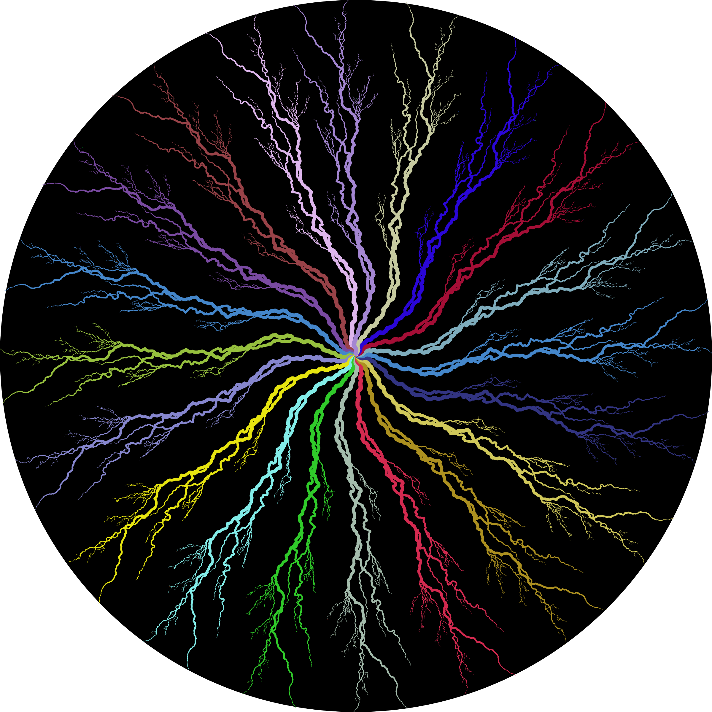Picture Royalty Free Circle Clipart Eye - Clipart Lightning Circle (2400x2400), Png Download