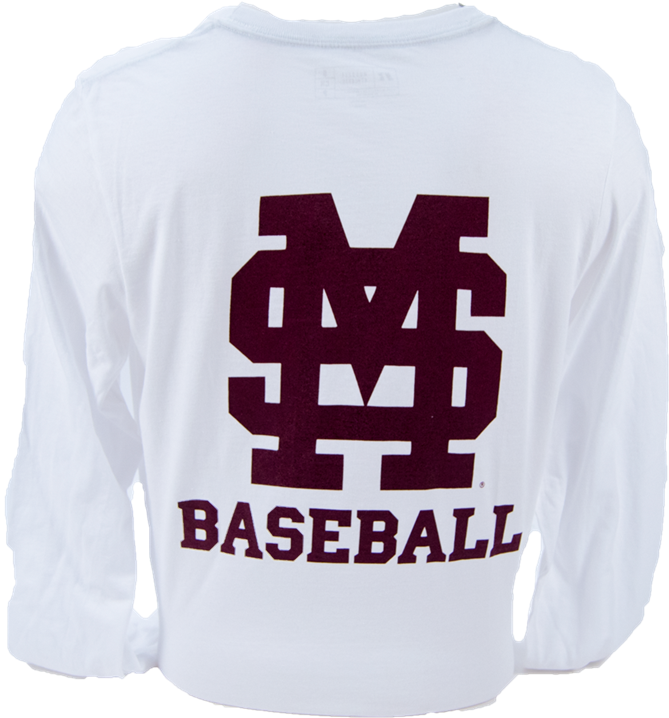 Russell No Outline Ms Interlock Long Sleeve Tee - Mississippi State University Baseball (800x800), Png Download
