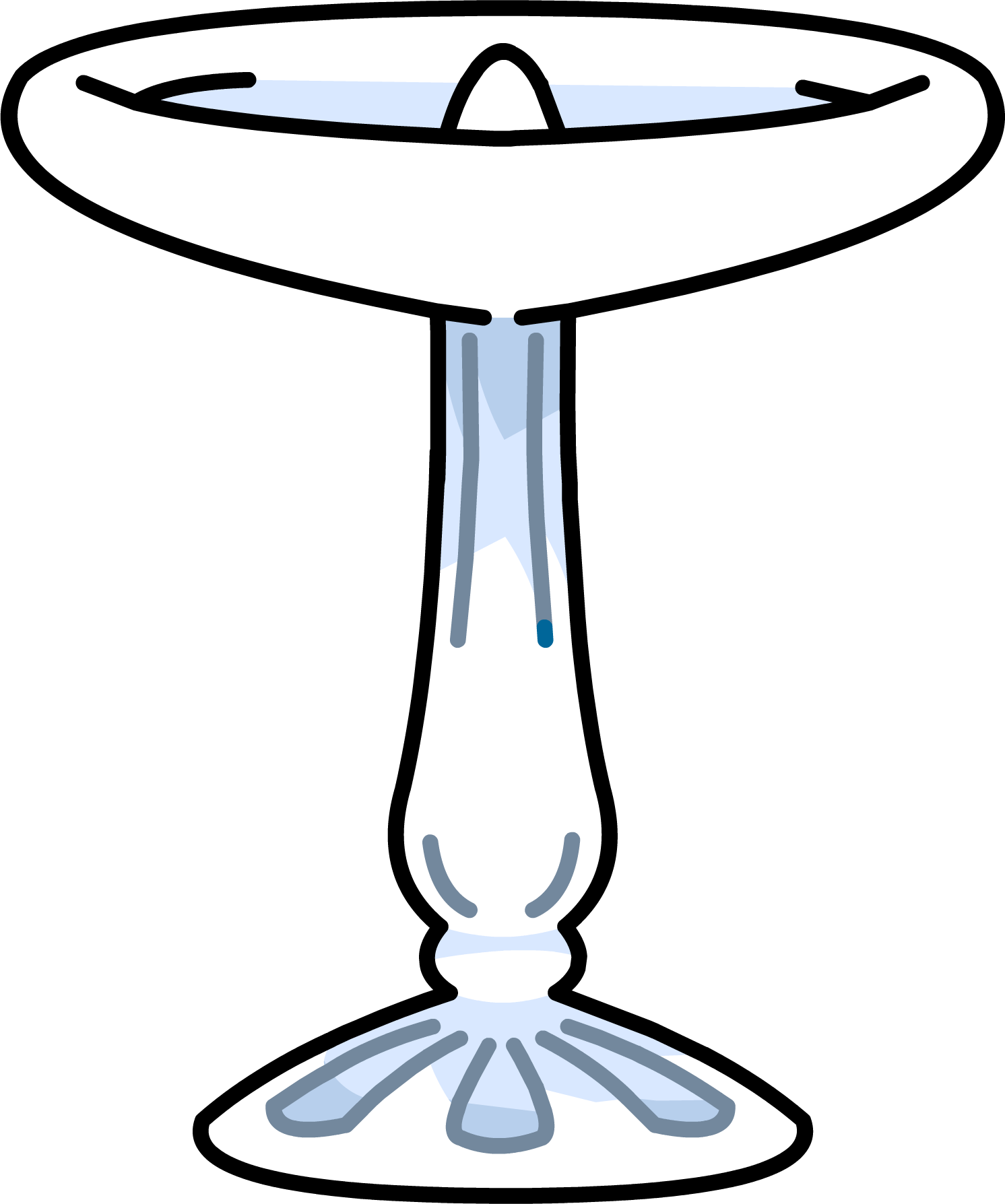 Party Fountain - Club Penguin Water Furniture (1492x1788), Png Download