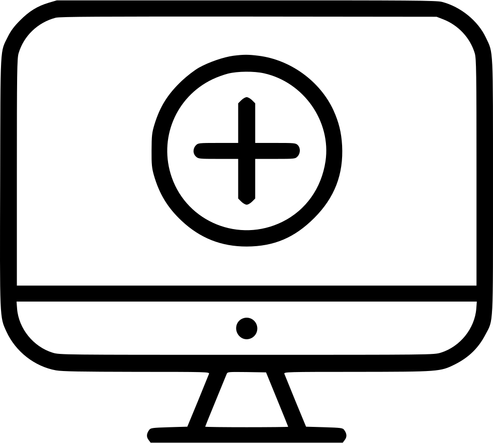 Computer Monitor Hospital Medicine Healthcare Svg Png - Cross (980x880), Png Download