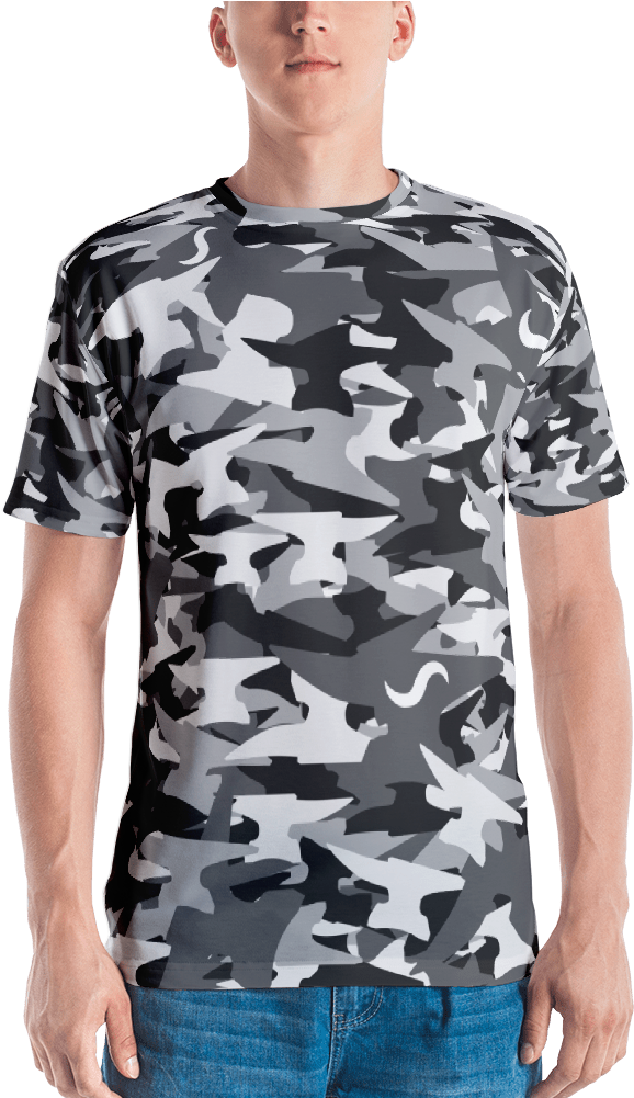 All Over Anvil Camo Shirt - T-shirt (1000x1000), Png Download