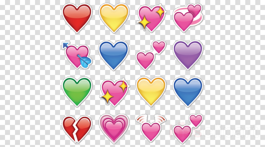 All Heart Emojis Transparent (900x500), Png Download
