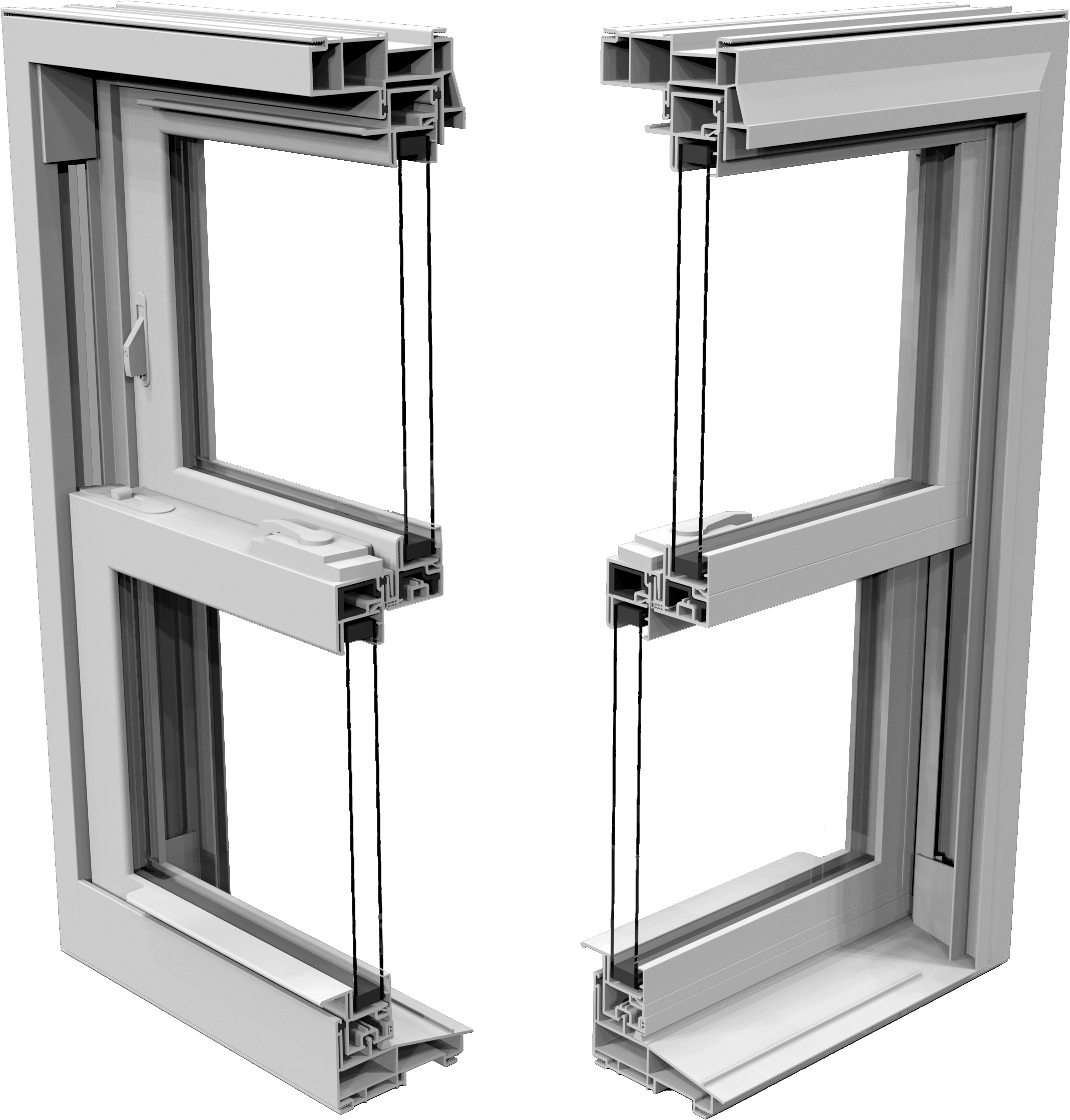 Double Hung Lifetime Transferable Warranty 1″ Windowcraft - Sash Window (3150x2400), Png Download