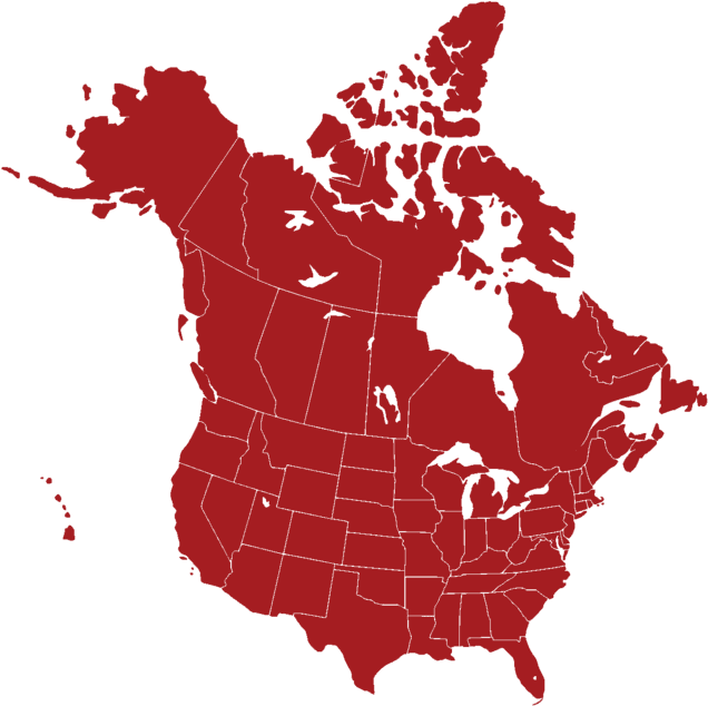 Journeys Meeting & Beyond Service Area Map - Us States Joining Canada (640x640), Png Download