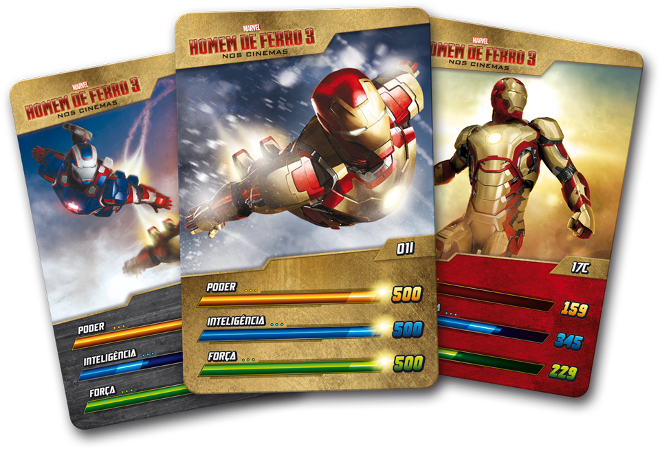 Modelos Dos Cards Especiais - Iron Man 3 Sticker Book (1200x740), Png Download