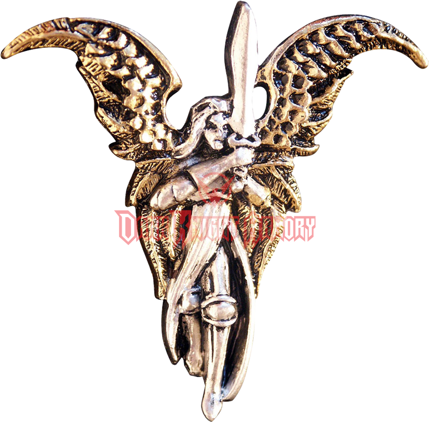 Archangel Michael Pendant For Freedom From The Past - Archangel Michael Briar Pendant Necklace In Pouch - (850x850), Png Download