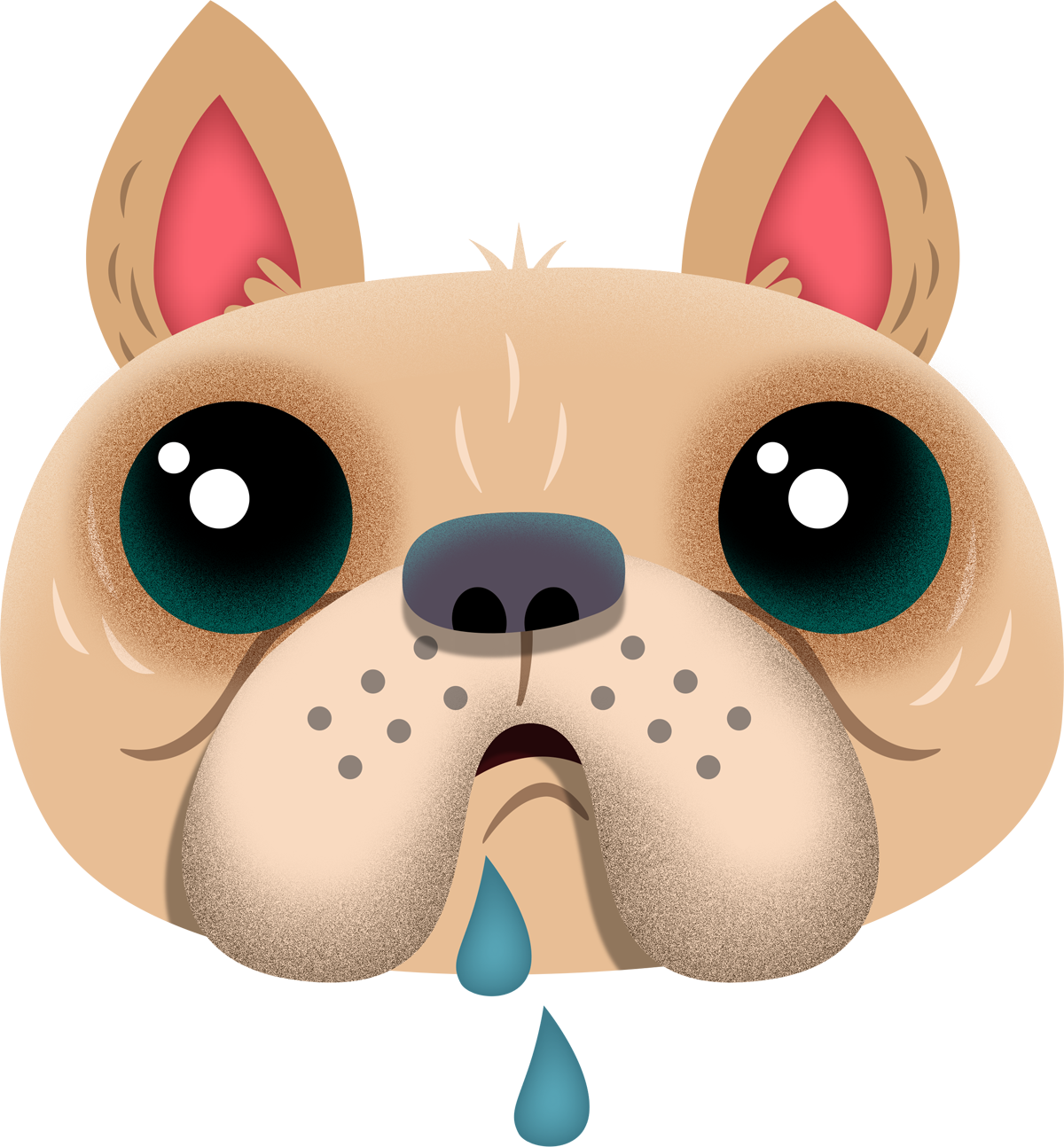They're The Most Popular Breed In New York City - Emoji Bulldog Png (1200x1294), Png Download