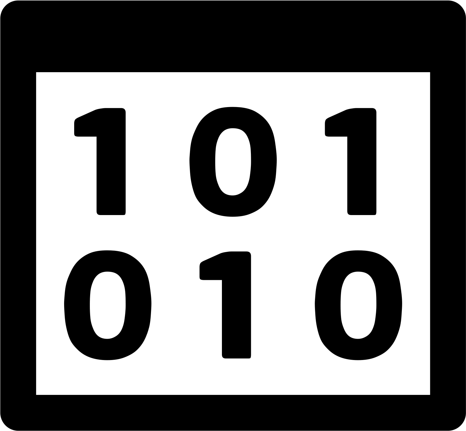 This Is A Photo Of A Square - Icono Binario Png (1600x1600), Png Download
