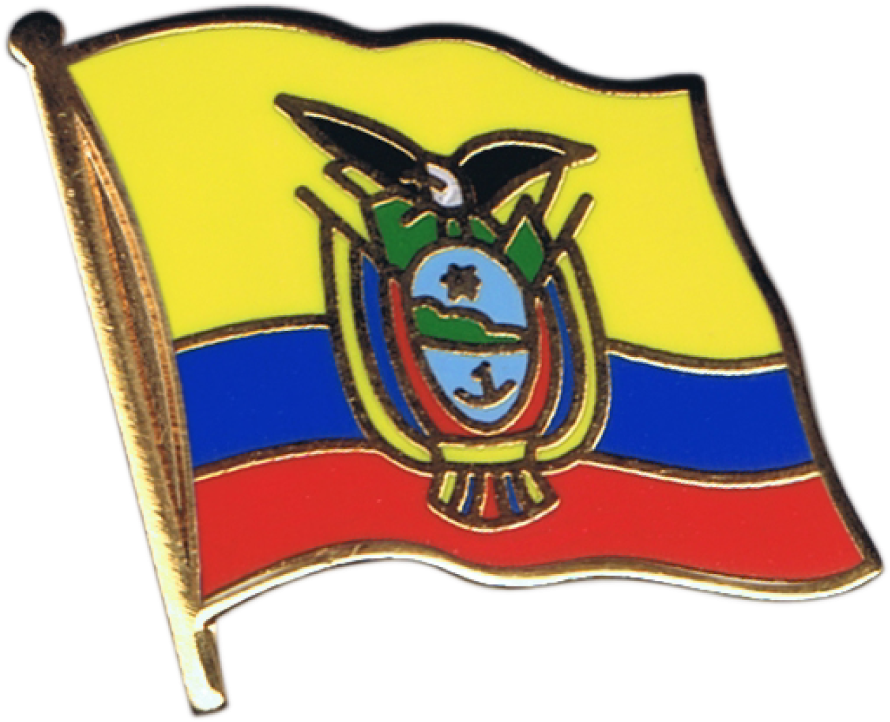 Spilla Bandiera Ecuador - Pakistan Flag Badge Png (1500x1197), Png Download