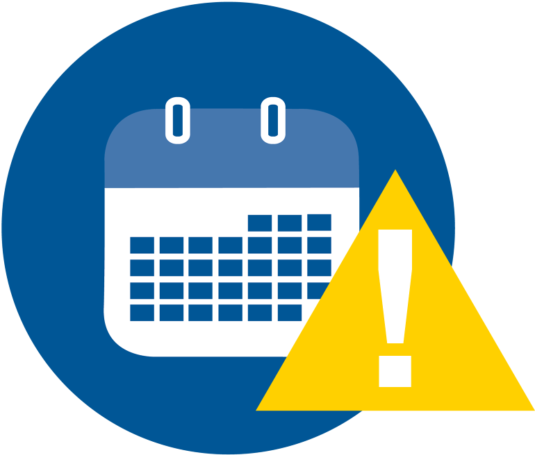 Abstract Submission Deadline - Blue Date Icon Png (770x656), Png Download